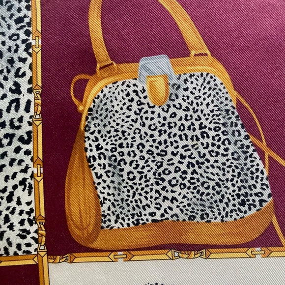 LUXURY theme vintage silk scarf - Picture 7 of 9